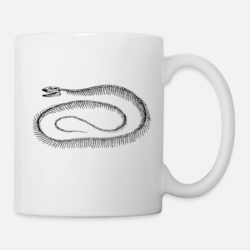 Schlange Skelett - Tasse - Weiß