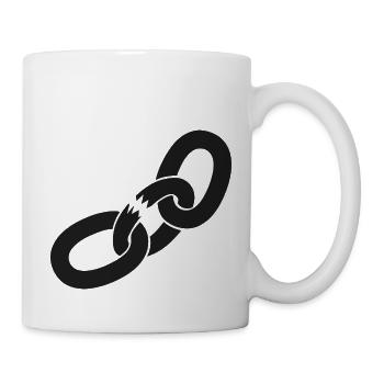 Kette Kettenbruch Ausbruch - Break the Rules - Tasse - Weiß - Rechts