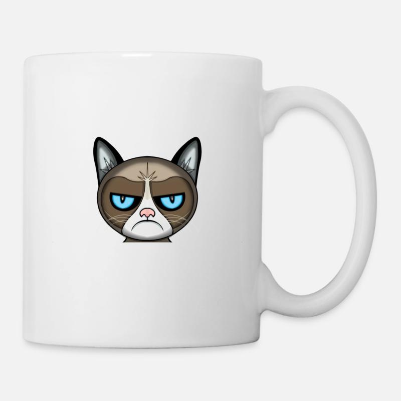 chat en colère - Mug blanc - blanc