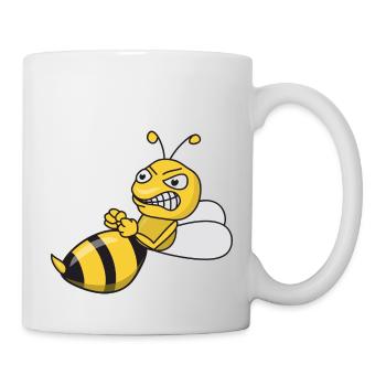 Funny bee hornet insects - Mug - white - Right