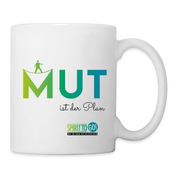 Mut ist der Plan - Tasse - Weiß - Rechts