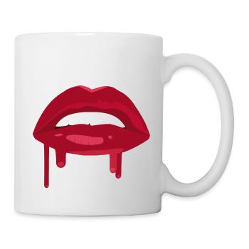 Juicy Lips Rot - Tasse - Weiß - Rechts