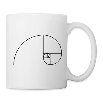 Fibonacci Spiral Math Geometry Character Shapes - Mug - white - Right