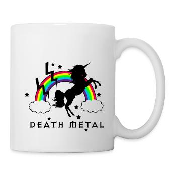 Death Metal Einhorn - Tasse - Weiß - Rechts