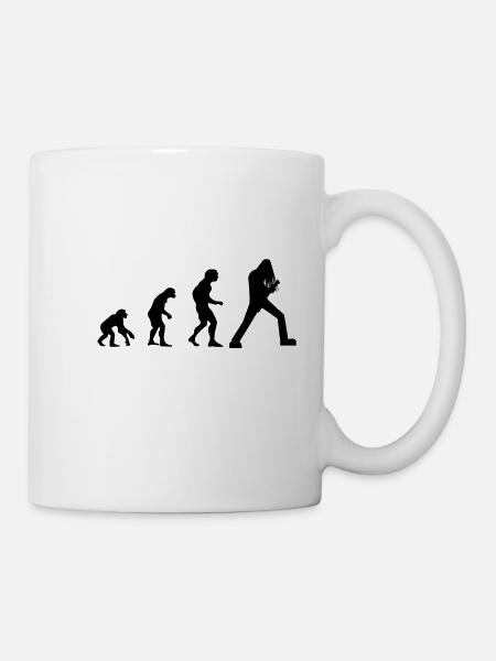 guitare evolution e-guitare e-rock metal - Mug blanc - blanc