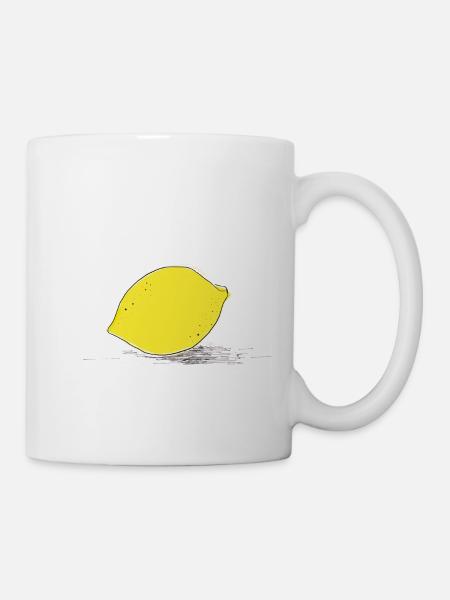 Zitrone - Tasse - Weiß