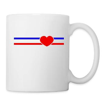 Schleswig-Holstein Herz - Tasse - Weiß - Rechts