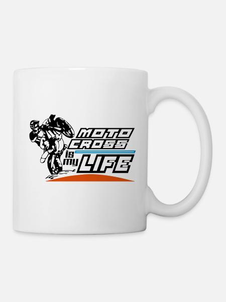 motocross is my life - Mug - white