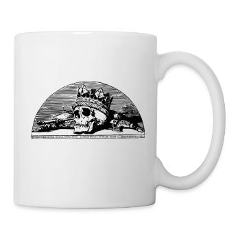 skull with crown - Mug - white - Right