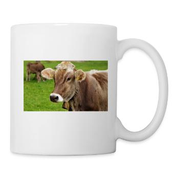 Kuh mit Glocke - Tasse - Weiß - Rechts