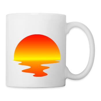 Coucher de soleil / soleil - Mug blanc - blanc - Droite