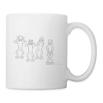 Vier Figuren - Tasse - Weiß - Rechts