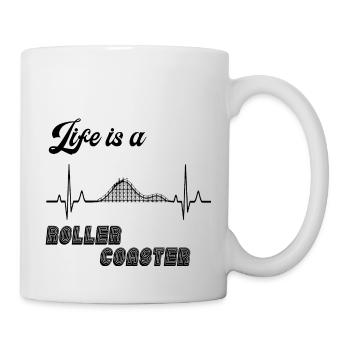 Roller Coaster / Heartbeat / ECG - Idée de cadeau - Mug blanc - blanc - Droite