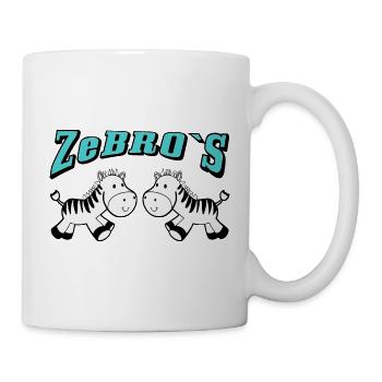 Zebra Zebro's 1- two zebra friends zebras - Mug - white - Right