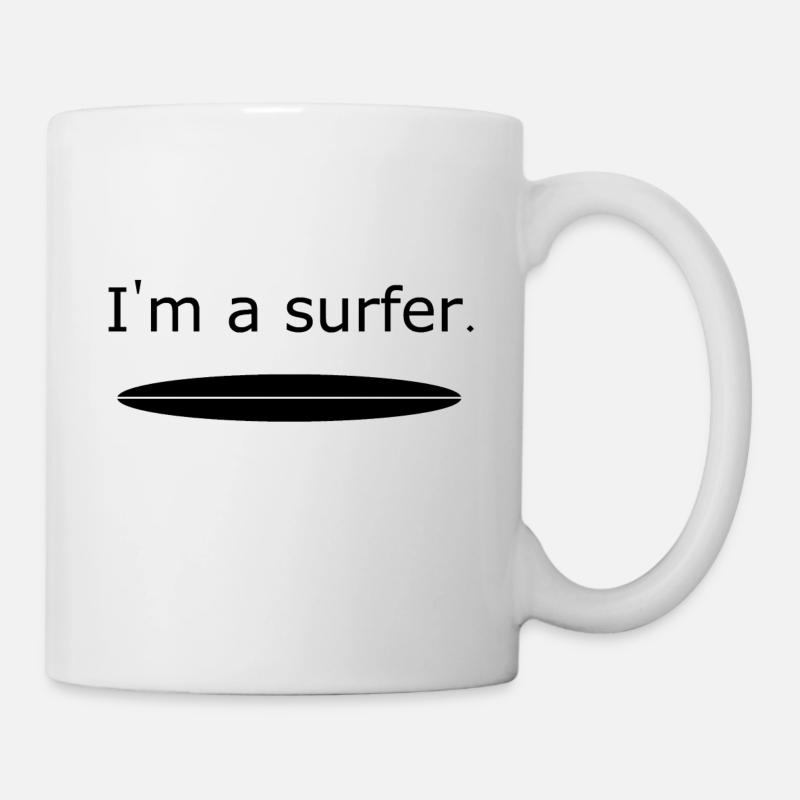 I ma surfer black - Mug - white