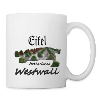 Westwall Eifel -Höckerlinie, Ligne Siegfried, 2e guerre mondiale - Mug blanc - blanc - Droite