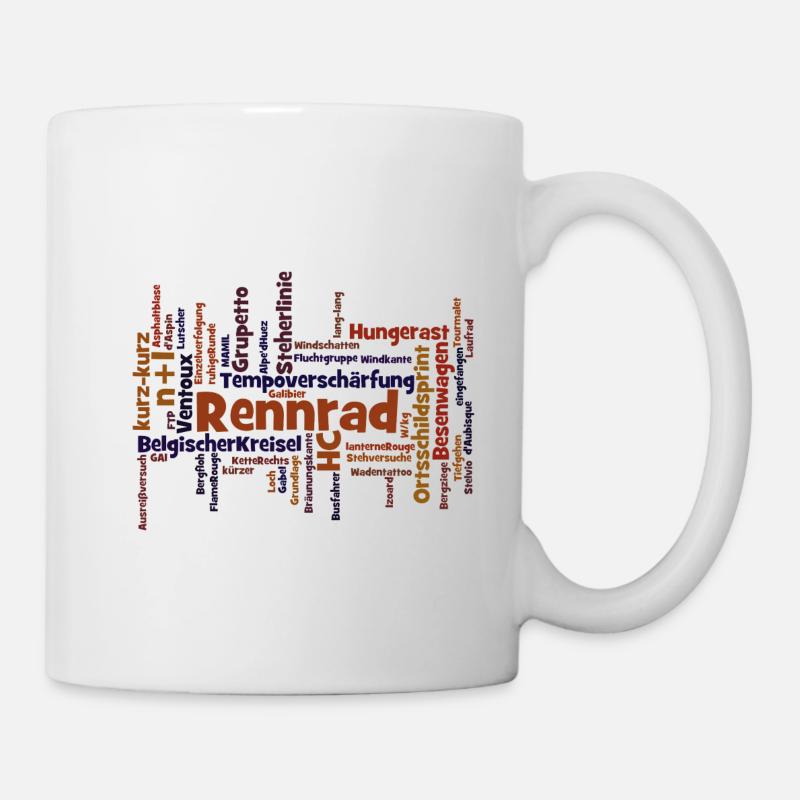 Wordcloud Road Bike - Mug - white