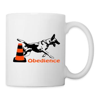 Obedience Malinois circles pylon - Mug - white - Right