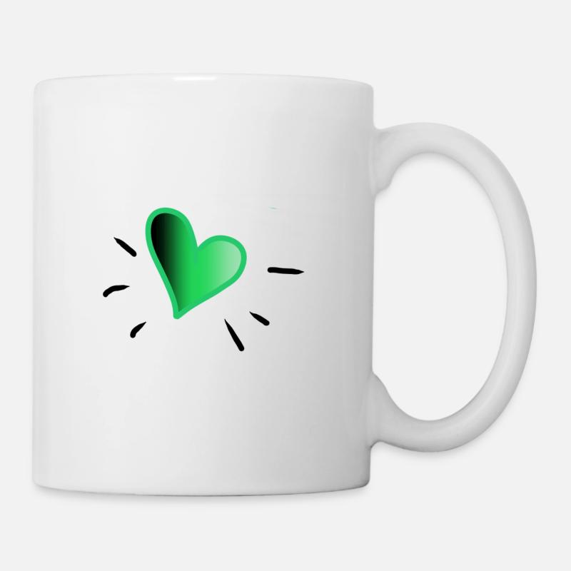 Green heart - Mug - white