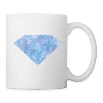 Blue diamond crystal gemstone - Mug - white - Right