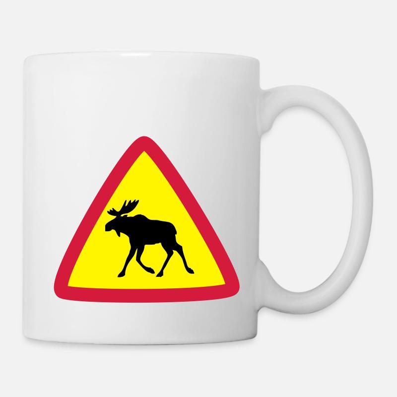 Elch 3clr - Tasse - Weiß