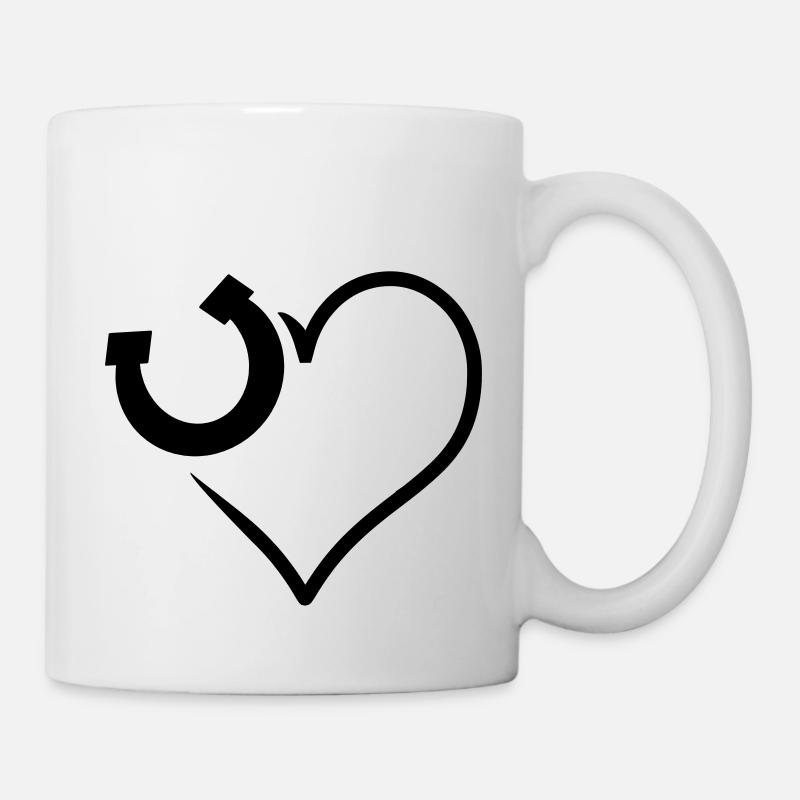Hufeisen - Tasse - Weiß