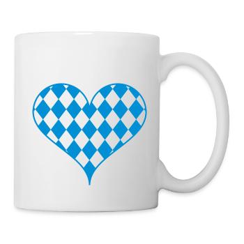 Cadeaux coeur bleu bavarois cadeau d'amour à la maison - Mug blanc - blanc - Droite