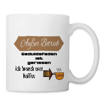 En panne-patience est déchiré .. - Mug blanc - blanc - Droite