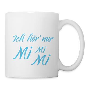 J’entends seulement Mimimi Mi Mi T-shirt - Mug blanc - blanc - Droite