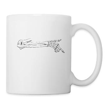 Skeleton hand - Mug - white - Right
