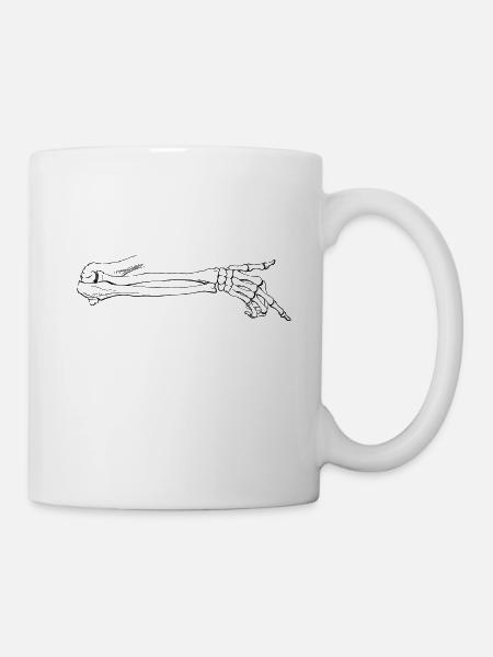 Skeletthand - Tasse - Weiß