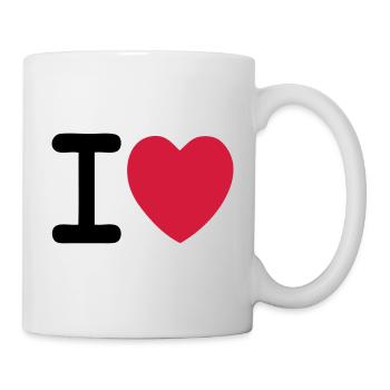 I love j'aime à personnalisé - Mug blanc - blanc - Droite