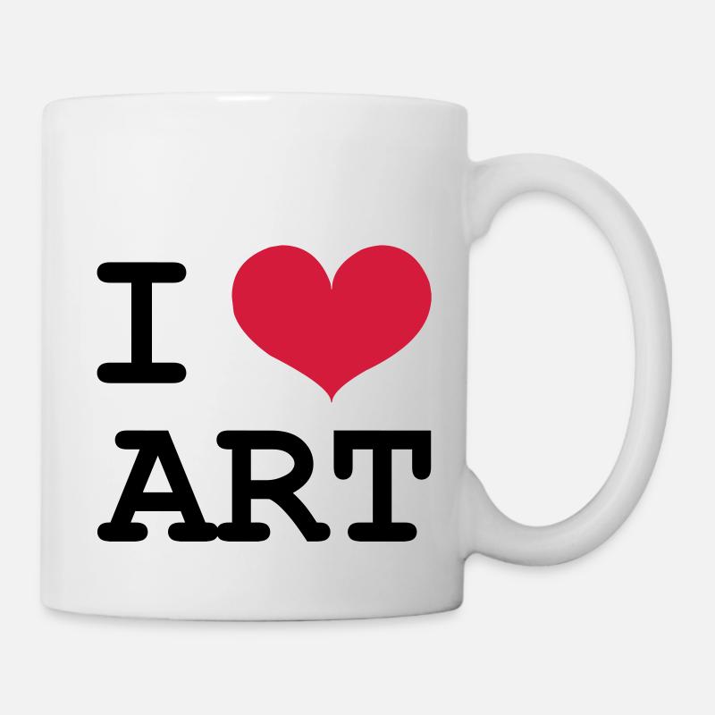 i love art - Tasse - Weiß