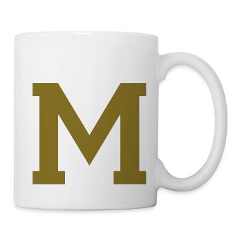 m - buchstabe - Tasse - Weiß - Rechts