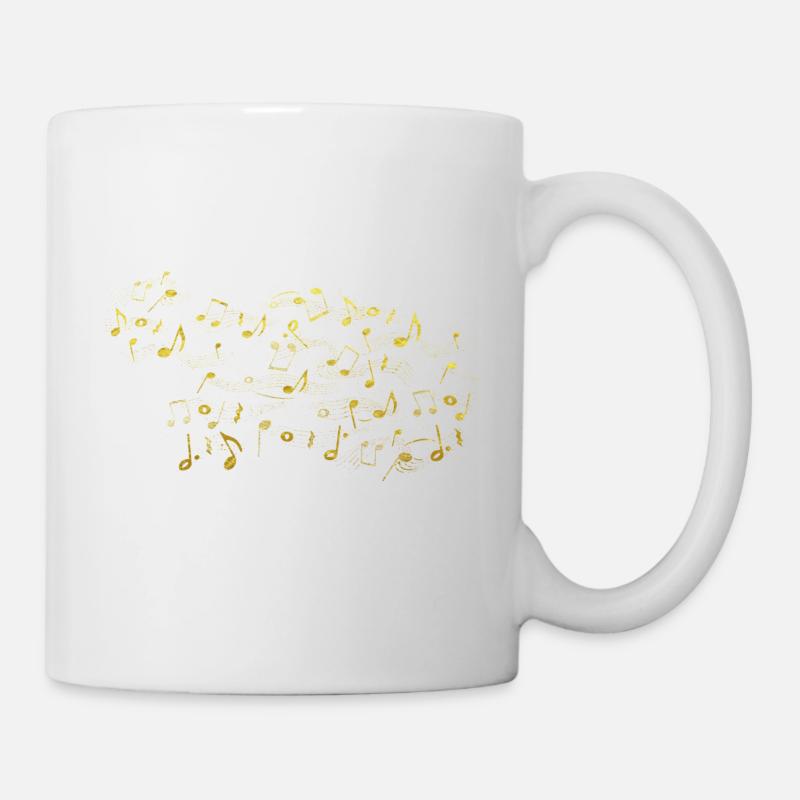 Musiknoten - Tasse - Weiß