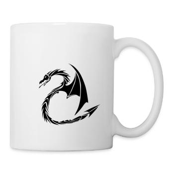 Drache - Tasse - Weiß - Rechts