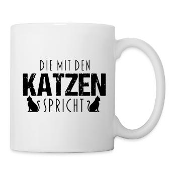 Talking to the cats - Mug - white - Right