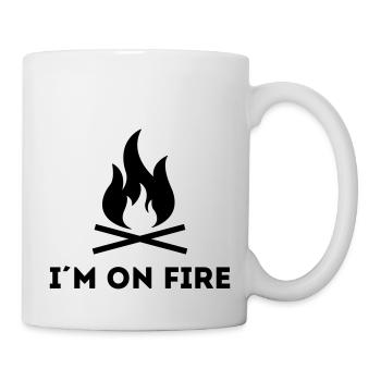 I AM ON FIRE - Fire or grill master - Mug - white - Right