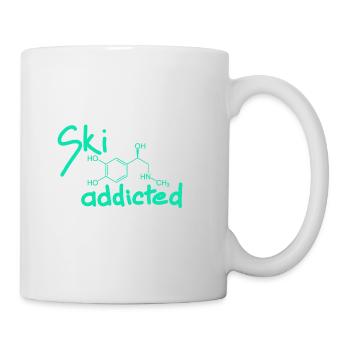 Ski. Ski addicted. To ski. Skiing. Adrenaline. - Mug - white - Right