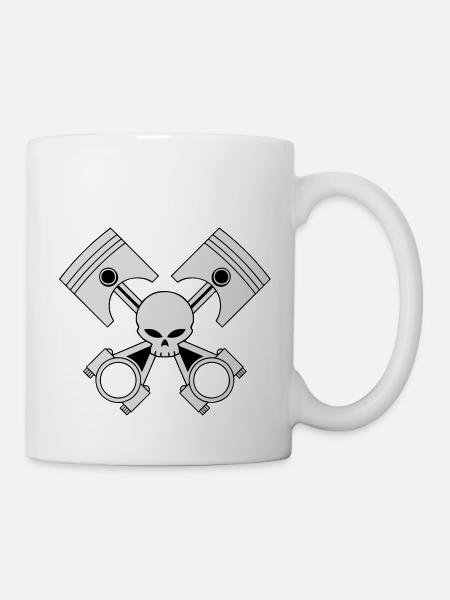 bikers engine - Tasse - Weiß