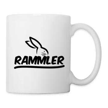 Osterhase Ostern Rammler Hase Anmache Hasen Motiv - Tasse - Weiß - Rechts