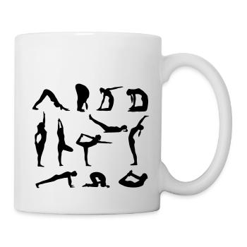 yoga figuren - Tasse - Weiß - Rechts