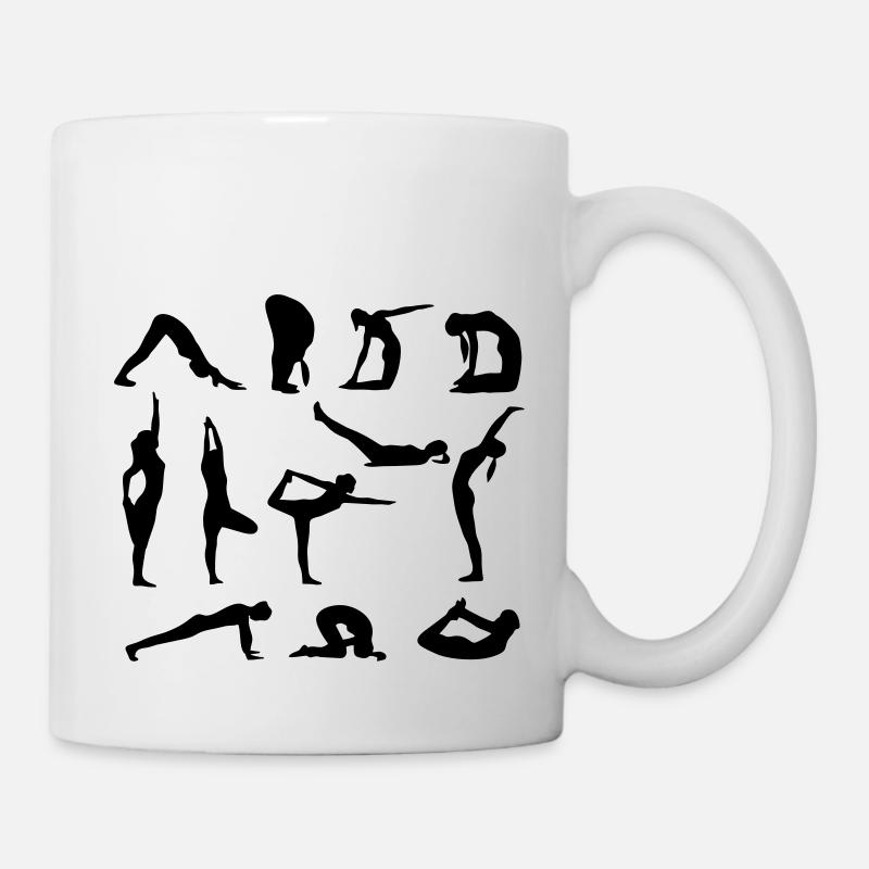 yoga figuren - Tasse - Weiß