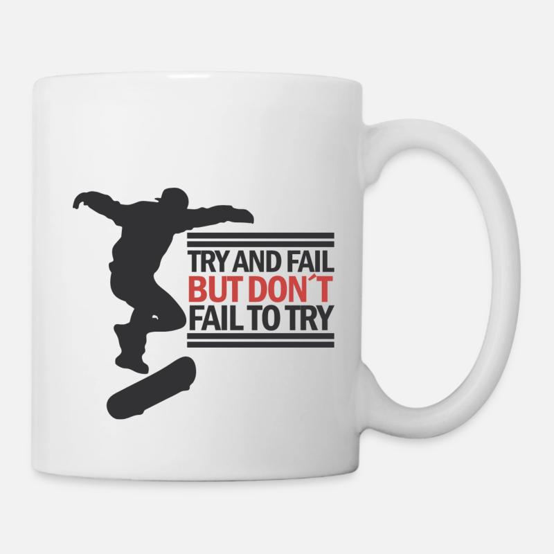 Cadeau de planche à roulettes - Mug blanc - blanc