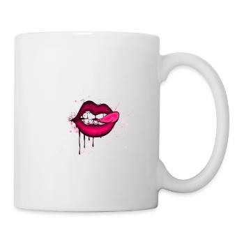 lippen - Tasse - Weiß - Rechts