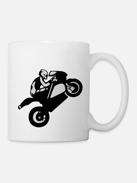 wheeling moto GP - Mug blanc - blanc