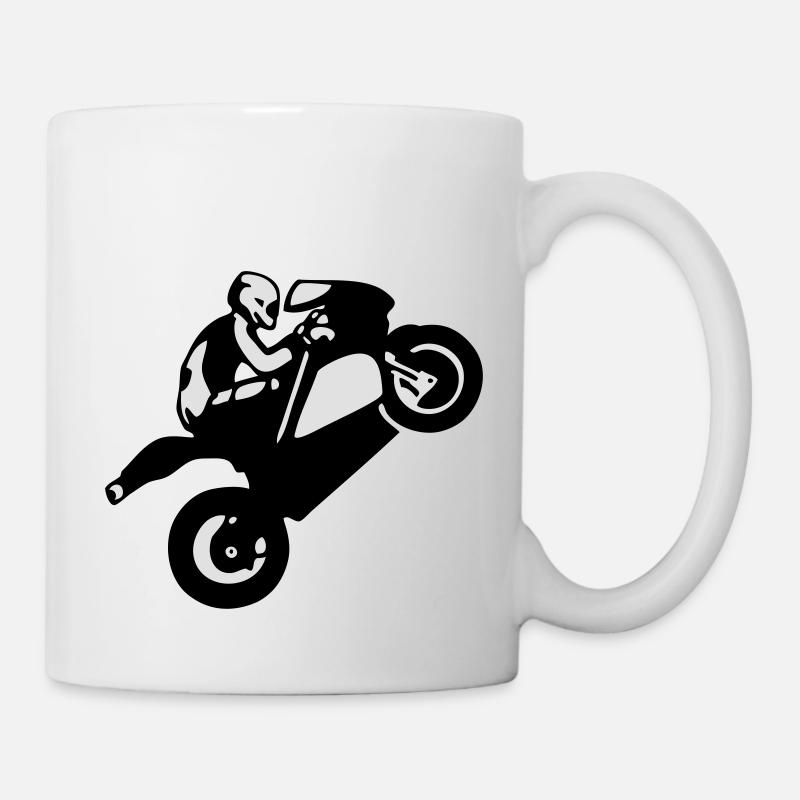 wheeling moto GP - Mug blanc - blanc