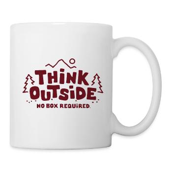 Think Outside Geschenk Idee - Tasse - Weiß - Rechts