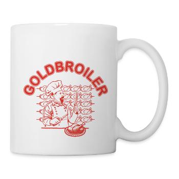 Broiler, DDR Rezepte, Goldbroiler, Osten, Design - Tasse - Weiß - Rechts