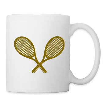 Tennisschläger - Tasse - Weiß - Rechts